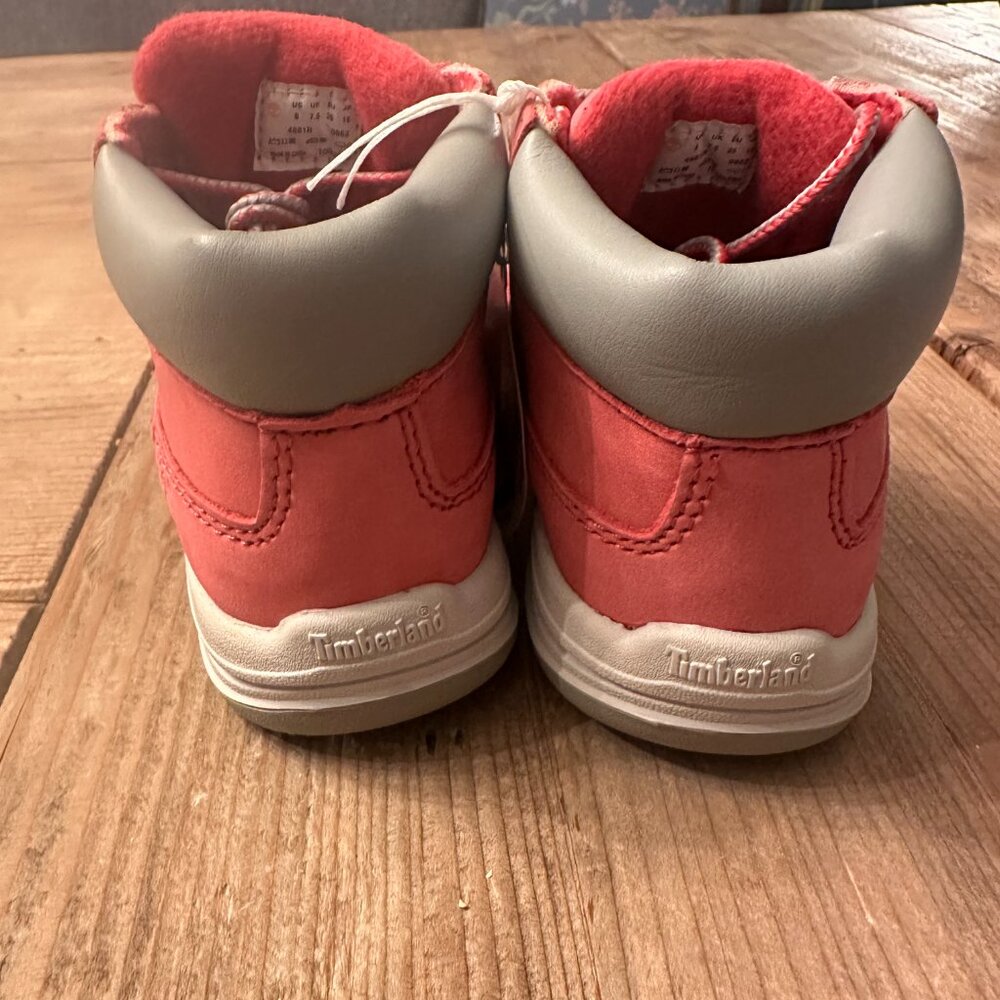 Toddler Timberland Pink Boots NWT size 8 - Picture 4 of 6